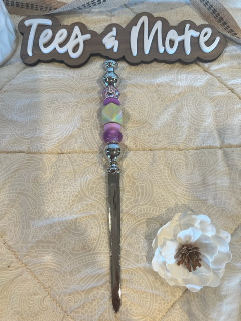 Letter Opener with Purple Beads