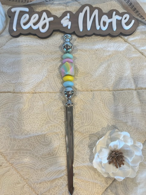 Letter Opener with Blue Beads