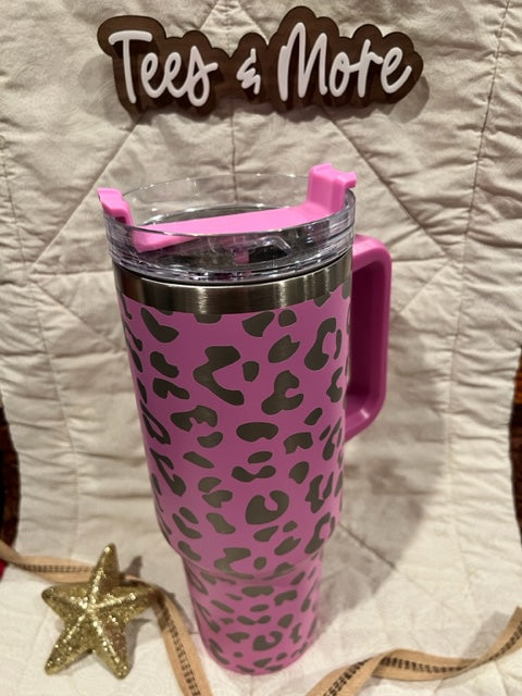 Tumbler Purple Cheetah