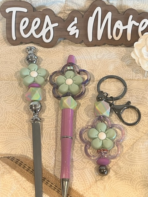 Set of 3 / Keychain, Letter Opener & Pen